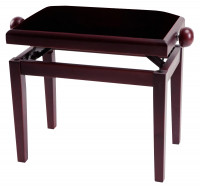 Банкетка для пианино GEWA Deluxe Mahogany Matt Black Cover матовое красное дерево с черным сиденьем