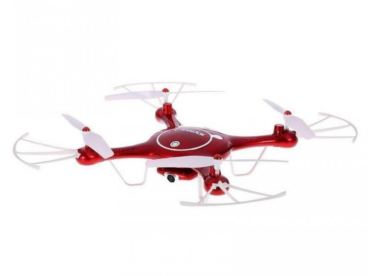Р/У квадрокоптер Syma X5UW с FPV трансляцией Wi-Fi (HD), барометр 2.4G RTF красный