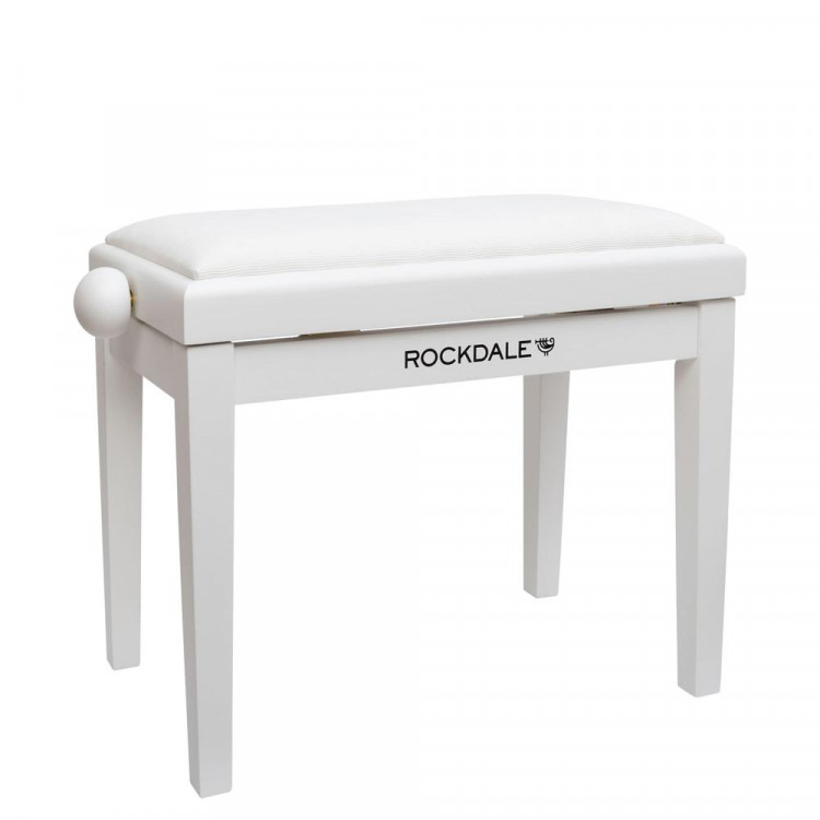 Банкетка ROCKDALE RHAPSODY 131 SV WHITE с регулировкой высоты