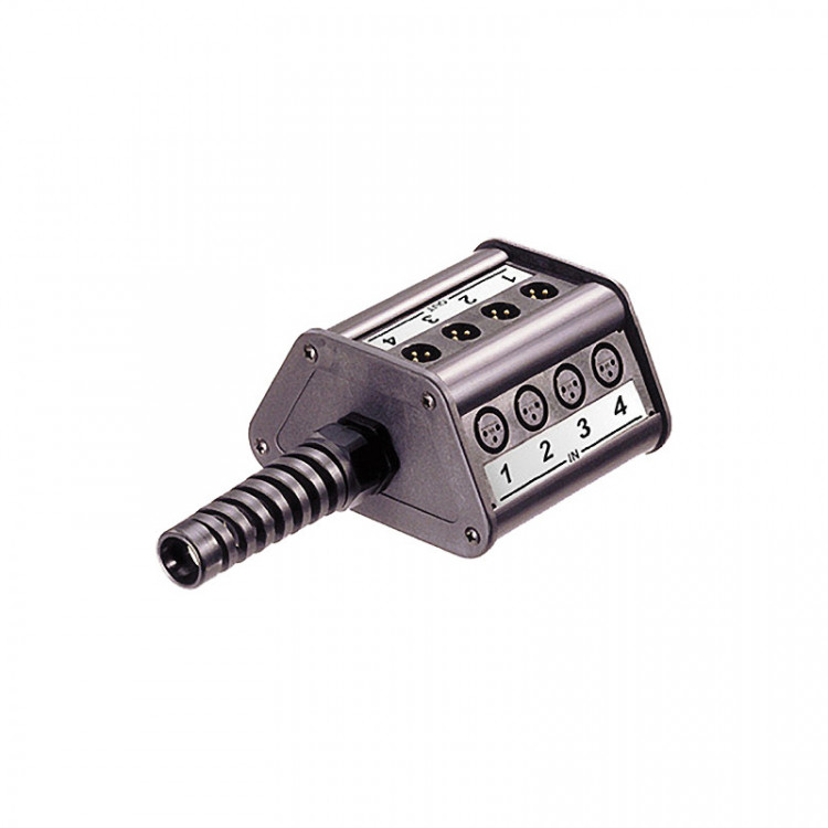 Neutrik NSB1A-8/4 - распределительная коробка 8 XLR female входов, 4 XLR male выхода