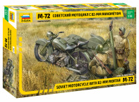 Советский мотоцикл М-72 с 82-мм минометом 1/35
