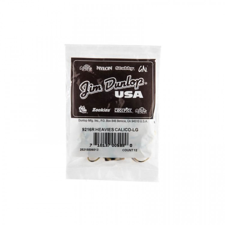 DUNLOP 9216R Heavies Thumbpicks Calico Large упаковка медиаторов - когтей (12шт.)