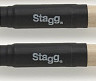 Щетки барабанные нейлоновые STAGG SBRU10-WN с черными деревянными ручками