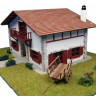 Сборная деревянная модель деревенского дома Artesania Latina Chalet kit de Caser?o con carro, 1/72
