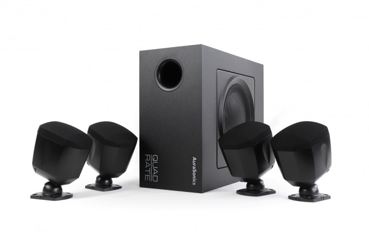 Комплект сабвуфер 6,5 и 4 сателлита 3 AuraSonics QUADRATE-BK черный