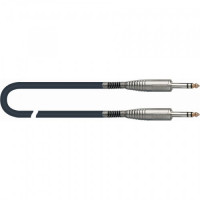 QUIK LOK S206-3 BK Standart Silver готовый инструментальный кабель, 3 метра, разъемы Stereo Jack прямые металлические, цвет черн