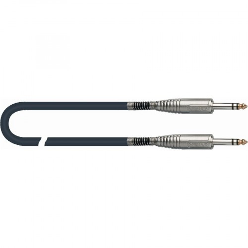 QUIK LOK S206-3 BK Standart Silver готовый инструментальный кабель, 3 метра, разъемы Stereo Jack прямые металлические, цвет черн