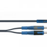 QUIK LOK RKSA140-2 компонентный кабель, 2 метра, разъёмы 2 Mono Jack Male - Stereo Mini Jack