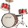 STAGG TIM JR 3/16 RD детская ударная барабаннная установка акустическая красная