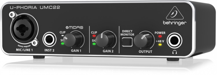 Аудиоинтерфейс Behringer UMC22 внешний