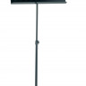 K&M 12179-000-55 пюпитр оркестровый, высота 610-1080 мм, размер 'стола' 500х340 мм, сталь, цвет черный, вес 3,2 кг.