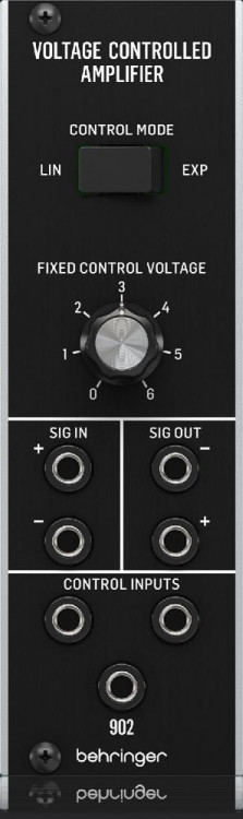 Модульный синтезатор BEHRINGER 902 VOLTAGE CONTROLLED AMPLIFIER VCA, 2 входа/2 выхода