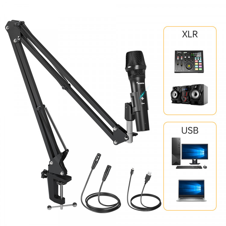 Динамический микрофон Maono AU-HD300S USB/XLR  кардиоидный
