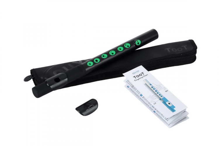 NUVO TooT (Black/Green) блокфлейта барочная + чехол