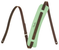 FENDER ORIGINAL STRAP SG кожаный гитарный ремень с зеленым наплечником