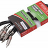 FORCE FLC-20/3 - Шнур аудио двойной моно 2RCA(M)-2RCA(M) (3мх4,8мм)