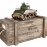 Р/У танк Torro Sherman M4A3, 1/16  2.4G, ВВ-пушка, деревянная коробка