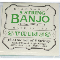 D'Addario J60 - струны для банджо 5 String and Tenor Banjo/Light/Nickel