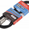 FORCE FGC-14/3 (FGC-14/3/BK) - Шнур гитарный Jack1/4"(M)-Jack1/4(M) (3мх6мм), цвет - черный
