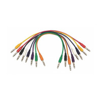 OnStage PC18-17TRS-S - комплект кабелей джек стерео <-> джек стерео, 43,18см ,(8 цветов)