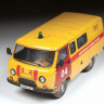 Сборная модель ZVEZDA УАЗ-3909 "Буханка" Аварийная газовая служба, 1/43