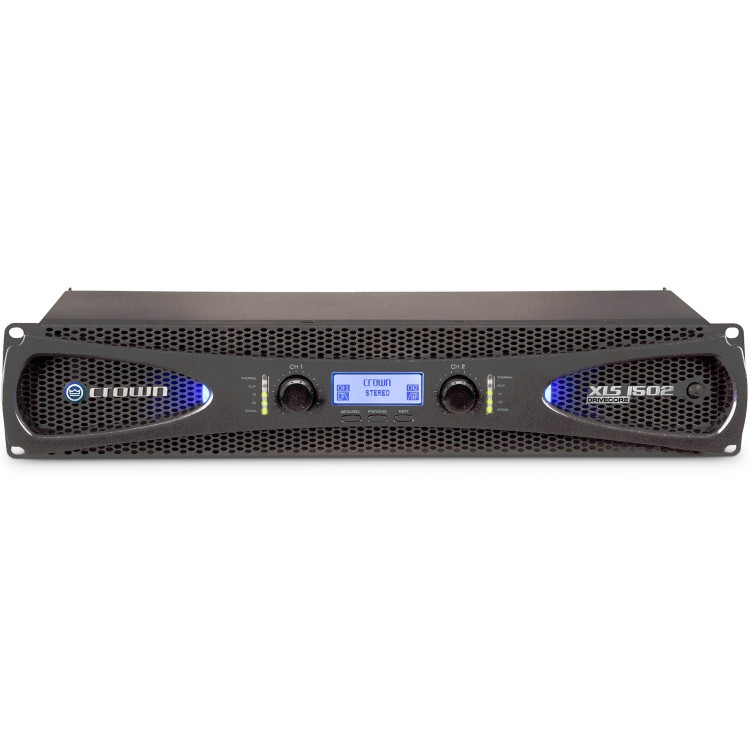 CROWN XLS1502 2-канальный усилитель мощности с DSP, 2х775 Вт/2 Oм, 2х525 Вт/4 Ом, 2х300 Вт /8 Ом