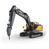 Радиоуправляемый экскаватор Double Eagle Volvo EC160E 1/16, 2.4G, металл, 3 в 1 RTR