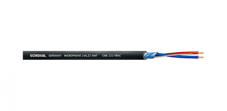 Cordial CMK 222 FRNC микрофонный кабель 4,2 мм, безгалогенный негорючий, черный