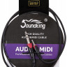 SOUNDKING BJJ202-1M - аудио шнур (стерео мини джек - стерео Джек), длина 1 метр