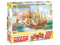 Сборная модель ZVEZDA Флагманский корабль Френсиса Дрейка "Ревендж", подарочный набор, 1/350