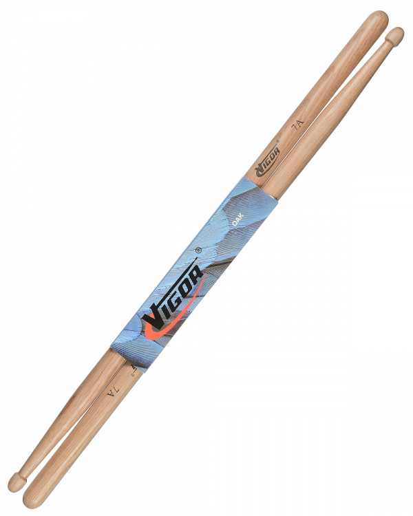 Барабанные палочки VIGOR 7A дуб, наконечник Oval