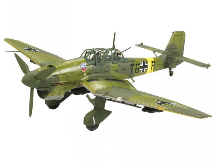 Сборная модель ZVEZDA Немецкий бомбардировщик Юнкерс Ju-87B2 (сборка без клея), 1/72