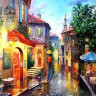 Картина мозаикой 30х30 ТИХАЯ УЛОЧКА (квадрат) (40 цветов)