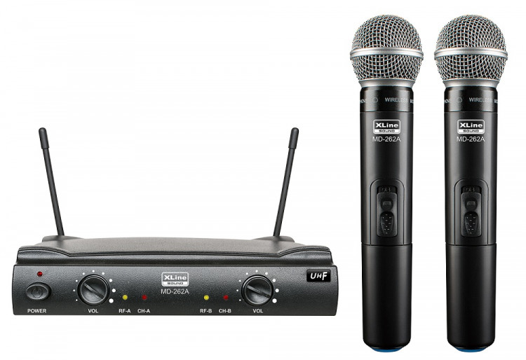XLine MD-262A-B радиосистема двухканальная c двумя ручными передатчиками