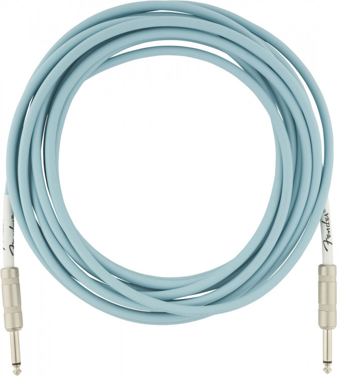 FENDER 18.6' OR INST CABLE DBL инструментальный кабель, синий, 18,6'