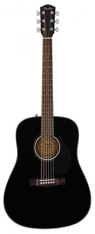 Акустическая гитара FENDER CD-60S Black WN цвет черный