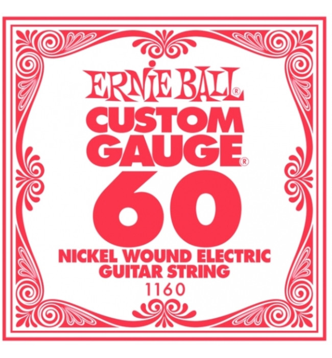 Ernie Ball 1160 калибр.060 одиночная для электрогитары/акустической гитары