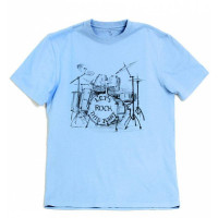 Футболка ArdiMusic 9004 XXL (52) рисунок Rock (барабанная установка) в светлых тонах