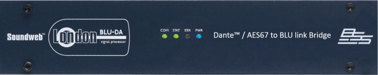 Аудиоинтерфейс BSS BLU DAN Dante audio BLU link, 1U полурэковый