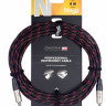 STAGG NGC6VTR BK "твидовый" гитарный кабель Jack-Jack с разъемами типа REAN, 6 м