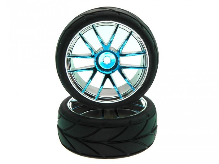 Комплект колес для Himoto Hi5101BL, Голубой Хром