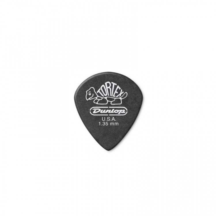 DUNLOP 482P1.35 Tortex® Pitch Black Jazz III упаковка черных медиаторов 1.35мм, (12шт.)