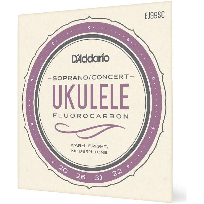 Струны для укулеле сопрано/концерт 4 струны D'ADDARIO EJ99SC