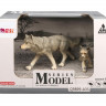 Набор фигурок животных MASAI MARA MM211-135 серии "Мир диких животных": Семья серых волков, 2 пр.