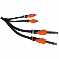 Bespeco SLY2JR180 Кабель готовый серии "SILOS", 2 х JACK mono 6.3мм - 2 x RCA male, длина 1.8м