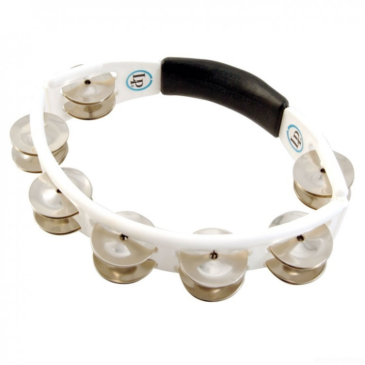 LP LP152 Cyclops Steel Jingles Tambourine White тамбурин пластиковый белый, 2x7 пар джинглов