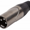 SOUNDKING CX3M003 - кабельный балансный разъем XLR male, 3 контакта, металл/ крышка пластик