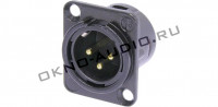 Панельный разъем Neutrik NC3MD-L-B-1 XLR male