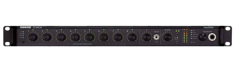 SHURE SCM820E-DAN 8-ми канальный цифровой автоматический микрофонный микшер + Dante