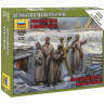 Сборные солдатики ZVEZDA Советский штаб в зимней форме, 1/72
